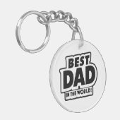 Vaderdag Beste papa ter wereld Sleutelhanger (Voorkant Links)