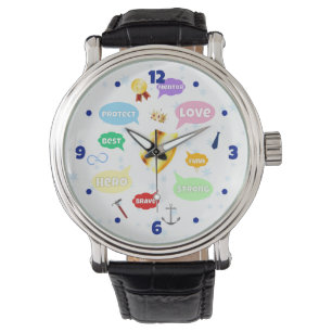Vaderdag Beste Papa Woord Wolken Koning Kroon Lief Horloge