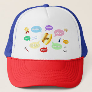 Vaderdag Beste Papa Woord Wolken Koning Kroon Lief Trucker Pet