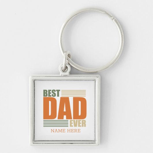 Vaderdag Beste vader Gepersonaliseerde cadeau-idee Sleutelhanger (Voorkant)