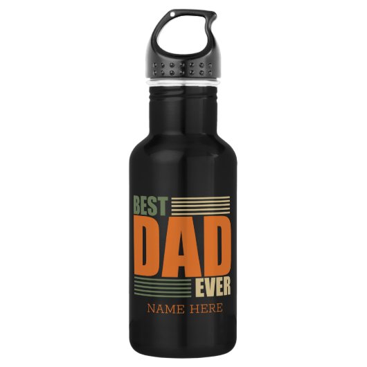 Vaderdag Beste vader Gepersonaliseerde cadeau-idee Waterfles (Voorkant)
