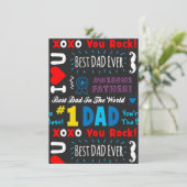 Vaderdag Beste vader Gezegden Kaart (Staand voorkant)