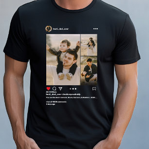 Vaderdag Beste vader ooit 3 Foto Instagram Post T-shirt