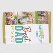 Vaderdag Beste vader ooit 3 Fotogreep Golfhanddoek (Horizontaal)