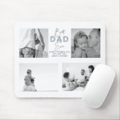 Vaderdag Beste vader ooit 4 Foto Dusty Blue Muismat (Met muis)