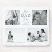 Vaderdag Beste vader ooit 4 Foto Dusty Blue Muismat (Voorkant)