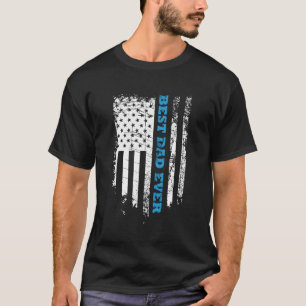 Vaderdag beste vader ooit met Amerikaanse vlag T-shirt