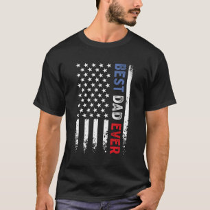 Vaderdag beste vader ooit met Amerikaanse vlag T-shirt