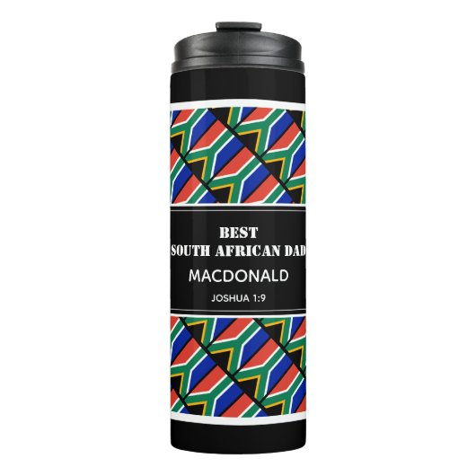 Vaderdag BESTE ZUID-AFRIKAANSE DAD, gepersonalisee Thermosbeker (Voorkant)
