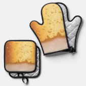 Vaderdag, Bier, Barbeque, BBQ, papa's Ovenwant & Pannenlap Set (Voorkant / Achterkant)