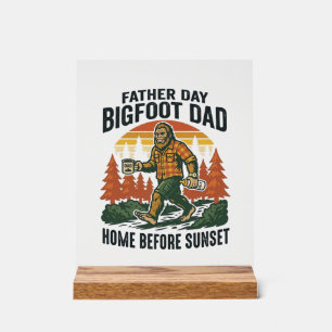 Vaderdag Bigfoot Papa Shirt De Man De Mythe De  Acryl Bord