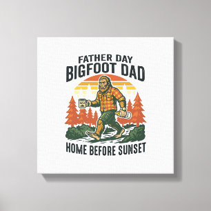 Vaderdag Bigfoot Papa Shirt De Man De Mythe De  Canvas Afdruk