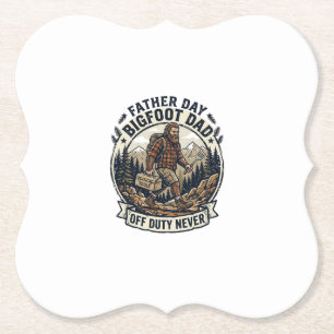 Vaderdag Bigfoot Papa Shirt Papa Modus In Het Wild Kartonnen Onderzetters