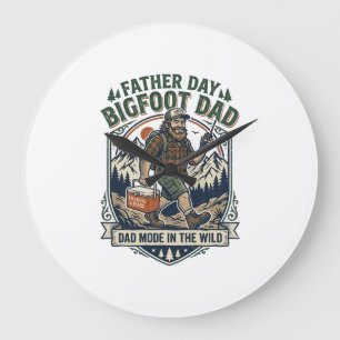 Vaderdag Bigfoot Papa T-shirt Mythologische Famili Grote Klok