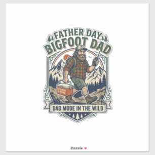 Vaderdag Bigfoot Papa T-shirt Mythologische Famili Sticker