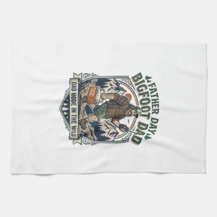 Vaderdag Bigfoot Papa T-shirt Mythologische Famili Theedoek