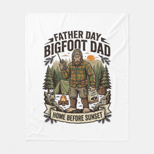 Vaderdag Bigfoot Papa T-shirt Woodland Papa Retro Fleece Deken
