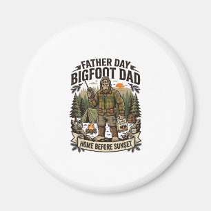 Vaderdag Bigfoot Papa T-shirt Woodland Papa Retro  Magneet