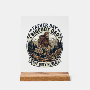 Vaderdag Bigfoot Vader Shirt Vader Modus In Het Wi Acryl Bord