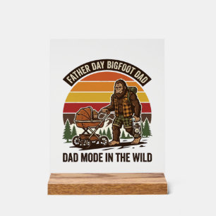 Vaderdag Bigfoot Vader T-shirt Camping Legende Vad Acryl Bord