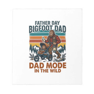 Vaderdag Bigfoot Vader T-shirt Camping Legende Vad Notitieblok