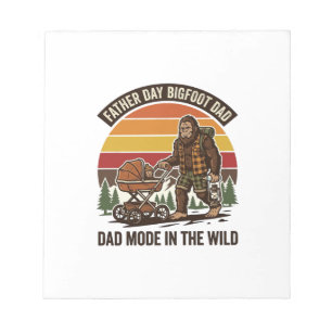 Vaderdag Bigfoot Vader T-shirt Camping Legende Vad Notitieblok
