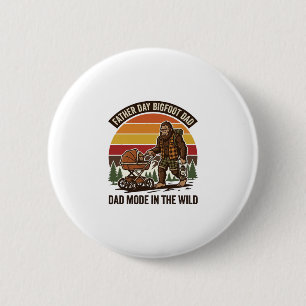 Vaderdag Bigfoot Vader T-shirt Camping Legende Vad Ronde Button 5,7 Cm