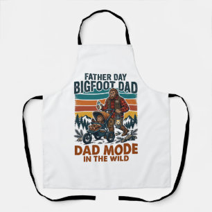 Vaderdag Bigfoot Vader T-shirt Camping Legende Vad Schort