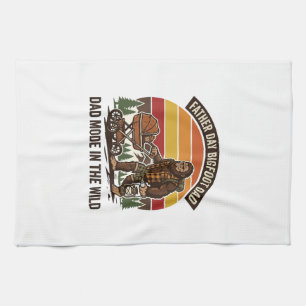 Vaderdag Bigfoot Vader T-shirt Camping Legende Vad Theedoek