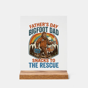 Vaderdag Bigfoot Vader T-shirt Opvoeden Kinderen A Acryl Bord
