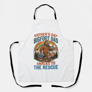Vaderdag Bigfoot Vader T-shirt Opvoeden Kinderen A Schort