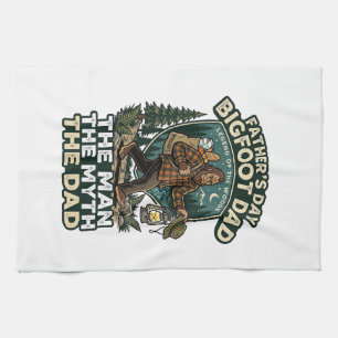 Vaderdag Bigfoot Vader T-shirt Sterk Stil Betrouwb Theedoek