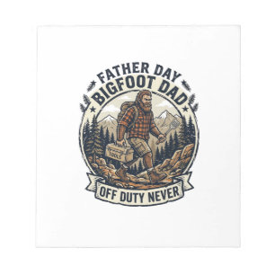 Vaderdag Bigfoot Vader T-shirt Vader Modus In Het  Notitieblok