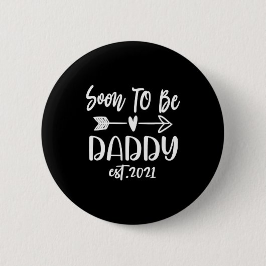 Vaderdag | Binnenkort papa 2021 Ronde Button 5,7 Cm (Voorkant)