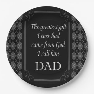 vaderdag - Birthday "Greatest Gift I" Papieren Bordje