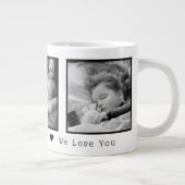 Vaderdag Black en White 3 Foto's Extra Grote Beker (Rechts)