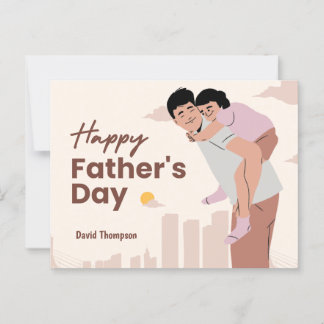 Vaderdag Briefkaart - Loving Dad Moment