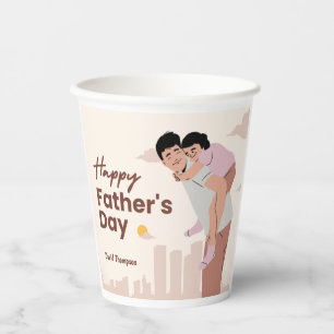 Vaderdag Briefkaart - Loving Dad Moment Papieren Bekers