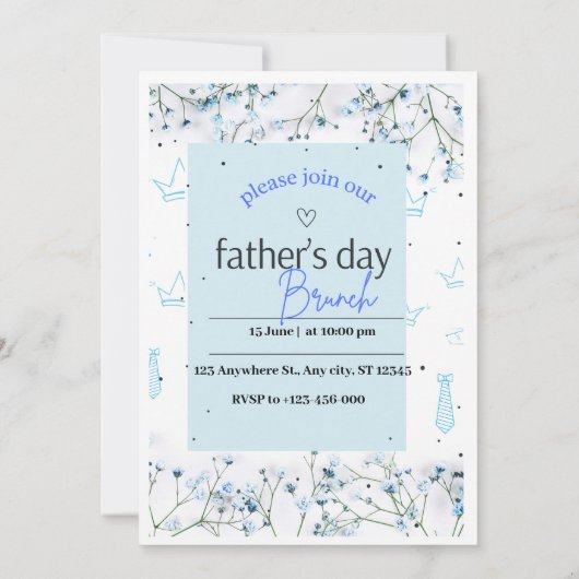 Vaderdag Brunch Kaart (Achterkant)