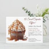 Vaderdag Brunch Uitnodiging – Sweet Cupcake (Staand voorkant)