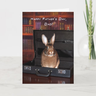 Vaderdag Bunny in een Briefcase Kaart