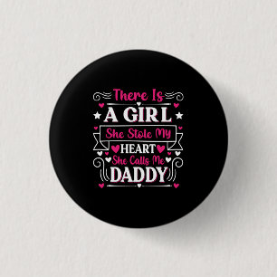 Vaderdag Cadeau Een meisje noemt me papa Ronde Button 3,2 Cm