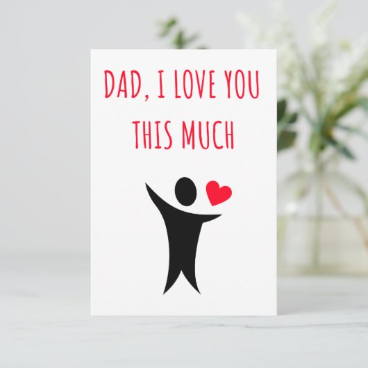 Vaderdag, cadeau en kaart voor vader (Staand voorkant)