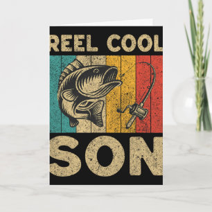 Vaderdag cadeau Grappige Vissende Reel Cool Zoon Kaart