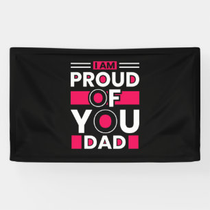 Vaderdag Cadeau Ik ben trots op je vader Spandoek