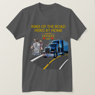 Vaderdag cadeau - Koning van de weg, held thuis T-shirt