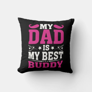 Vaderdag Cadeau Mijn vader is mijn beste boeddy Kussen