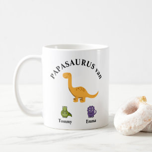 Vaderdag cadeau papasaurus mok