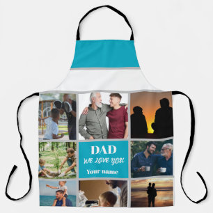 Vaderdag cadeau voor papa Aangepaste foto & naam Schort