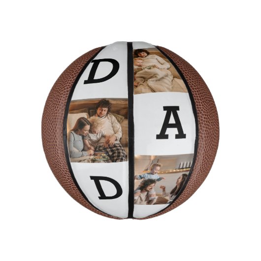 Vaderdag cadeau voor papa - Fotocollage | Basketbal (Verticaal)